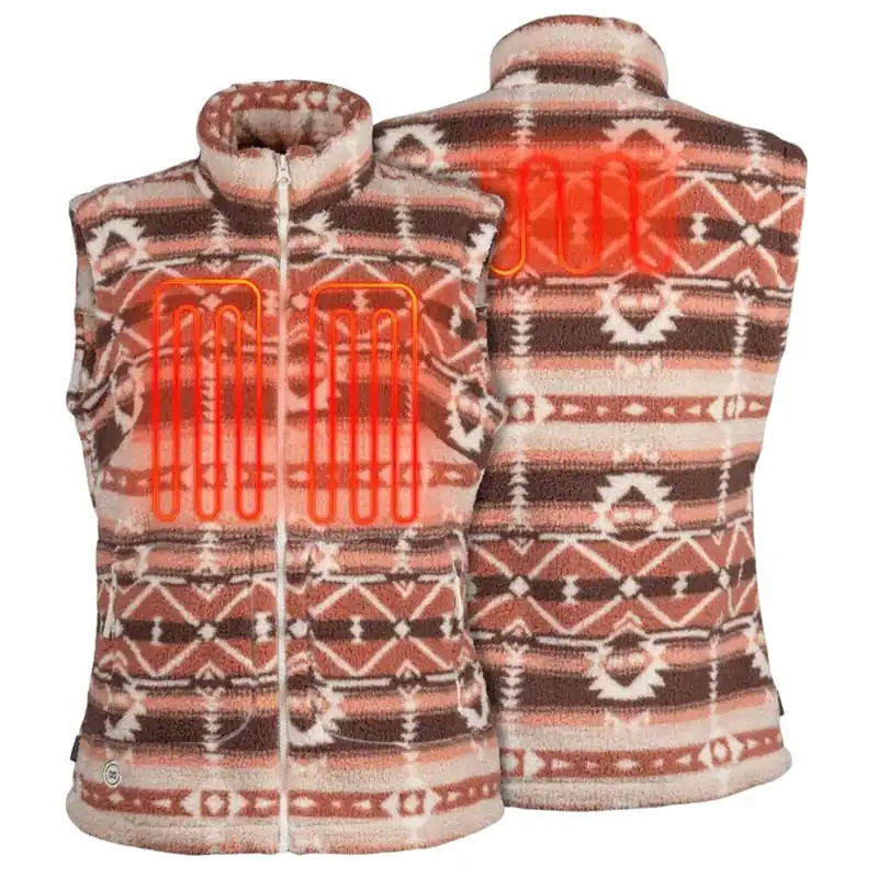 Upland Sherpa Long Printed Heated Vest - Women‘s