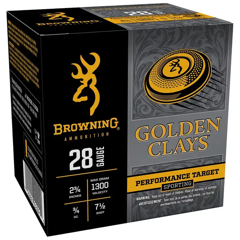 Golden Clays 28 Gauge 7.5 Shot 2.75" 3/4oz 25 Rounds