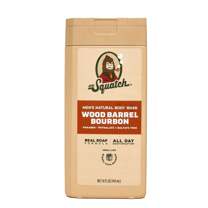 Exfoliating Wood Barrel Bourbon 14oz Body Wash