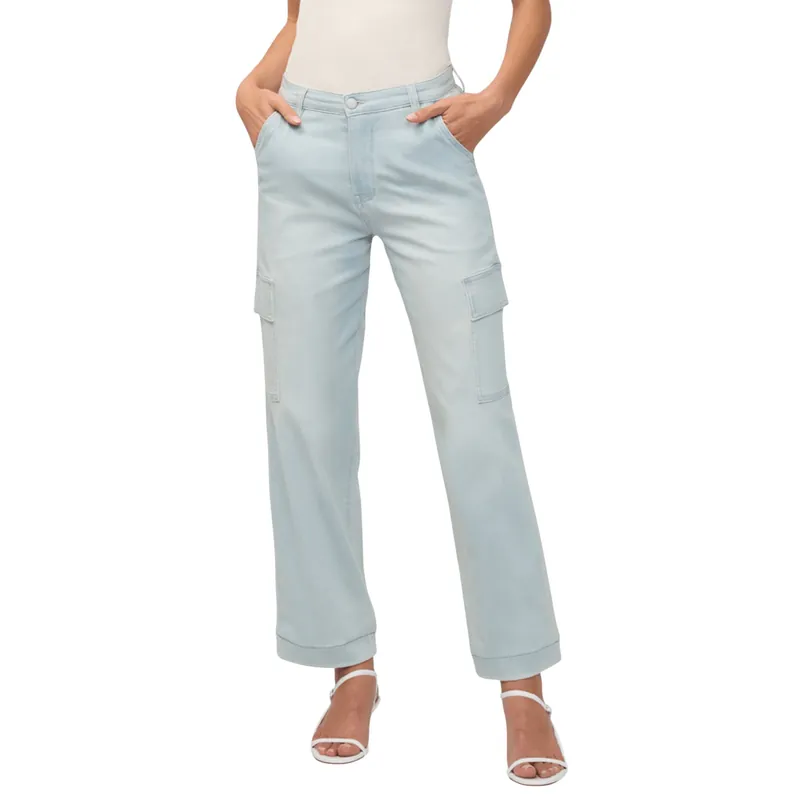 Performance Denim Lite High Rise Cargo Denim Pant - Women‘s