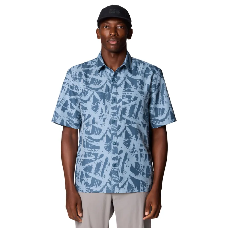 Sun Drift Cooling Printed Short Sleeve Button Up Shirt - Men‘s