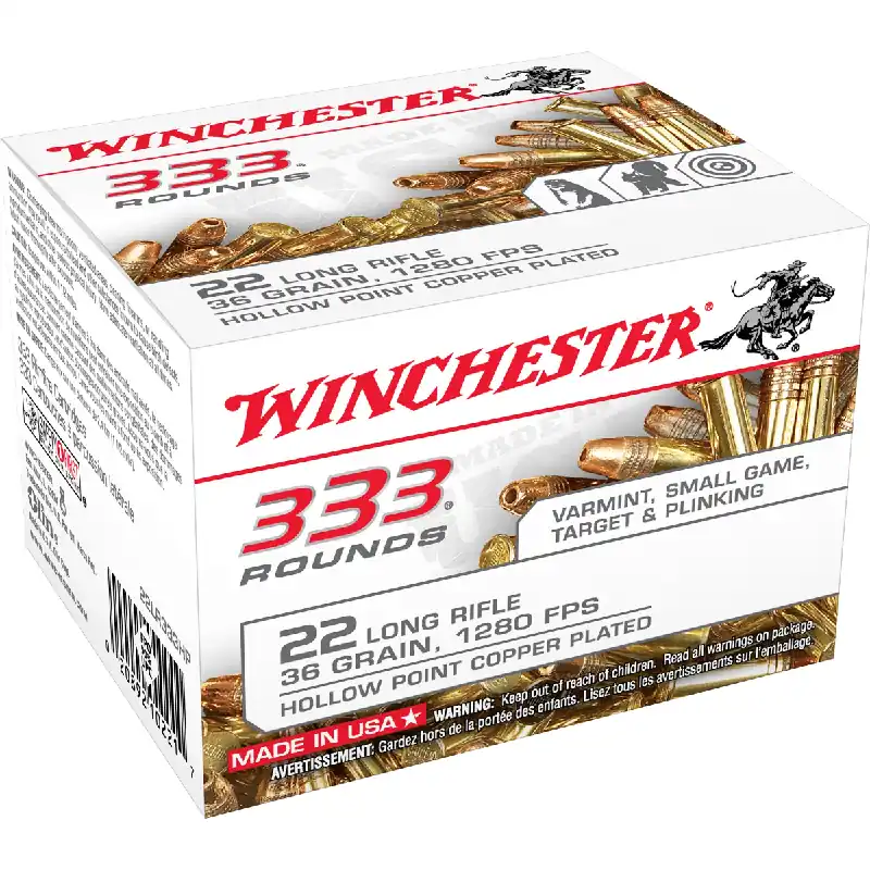 USA Target & Small Game 22 Long Rifle 36 Grain Cphp Ammunition 333 Rounds