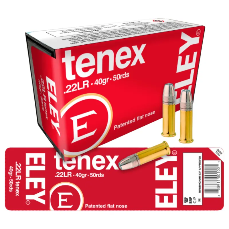 Tenex 22 Long Rifle 40 Grain Flat Nose Ammunition 50 Rounds