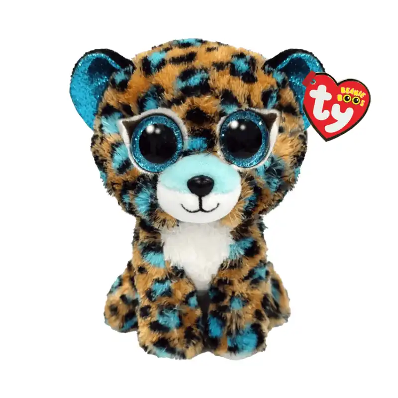 Cobalt Blue Spotted Leopard Beanie Boo Plush