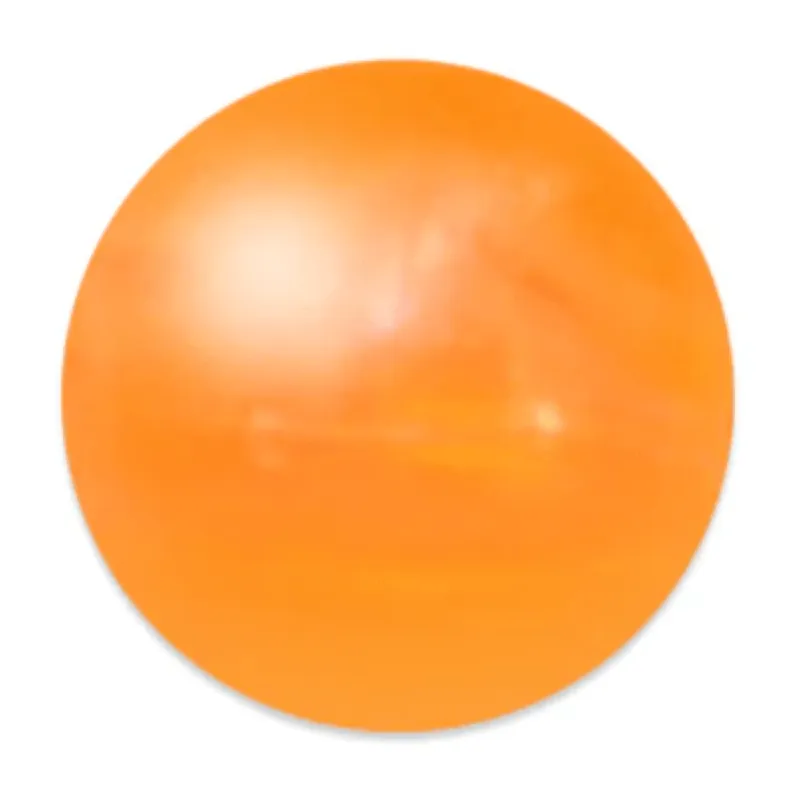 6mm Flo Fire Orange Smile Blade Round Bead