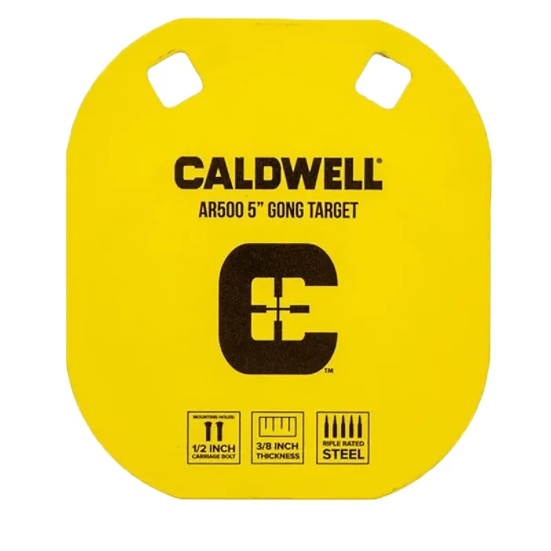 AR500 Steel Yellow Gong Style Bolts Target
