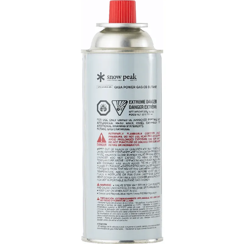 Gigapower Butane Fuel Canister - 250g
