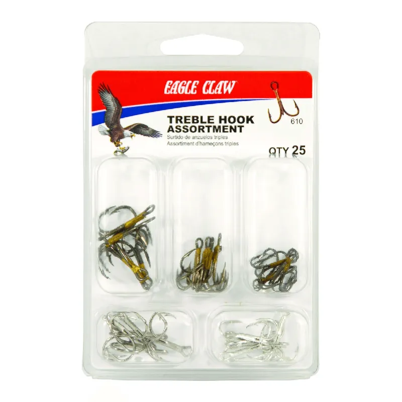 Fishing Assorted Treble Hook (25 Pack)
