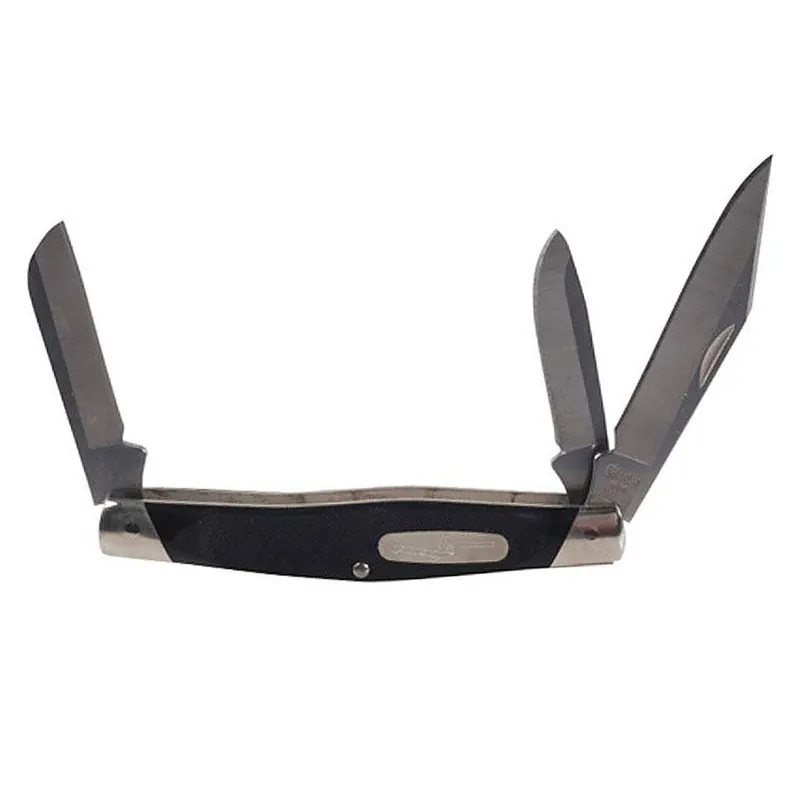 Buck 0301BKS-B Stockman Folding Knife 3-Blade 420HC Stainless Steel