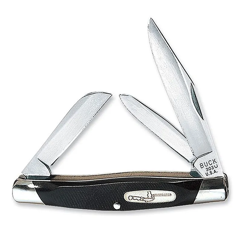 Buck 0303BKS-B Buck Cadet Folding Knife 3-Blade 420HC Stainless Steel