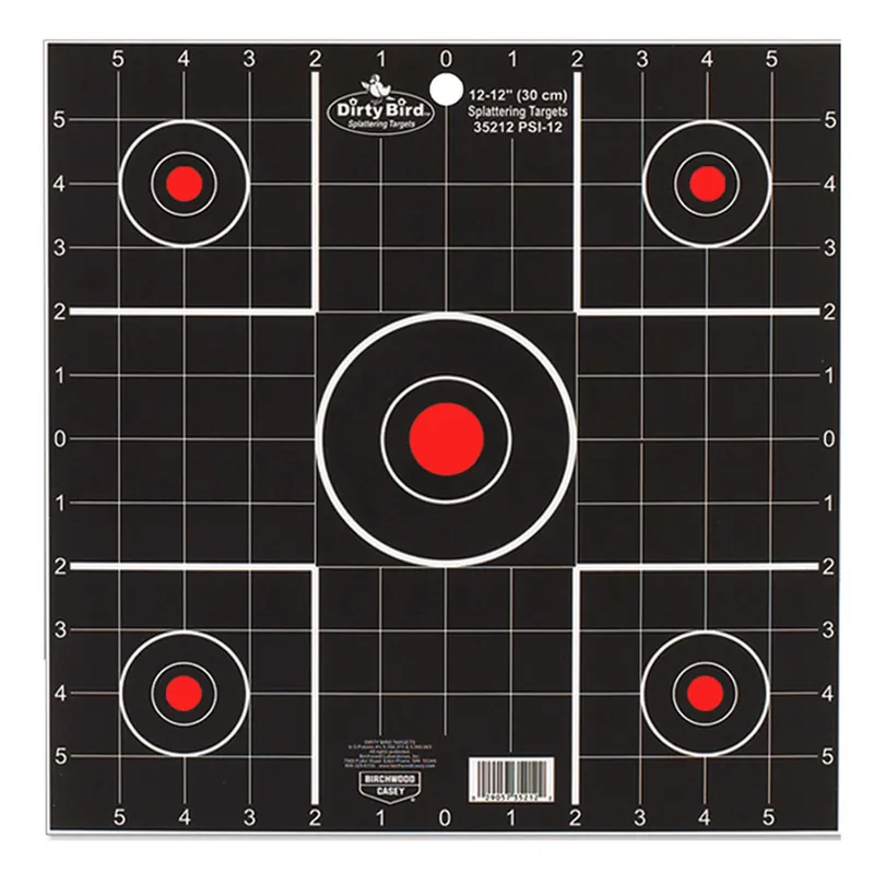 Birchwood Casey Dirty Bird Sight-In Hanging Tagboard 12" 12 Pack 35212