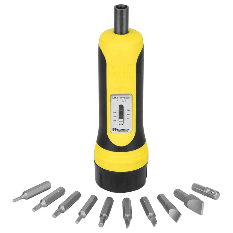 Wheeler FAT Wrench 10 Piece Bit Set 10-65 Inch Pounds Torque, 553556