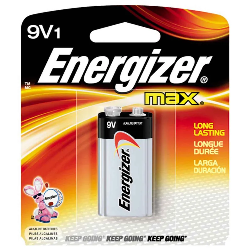 Energizer Max 9 Volt Alkaline Battery 1 Pack