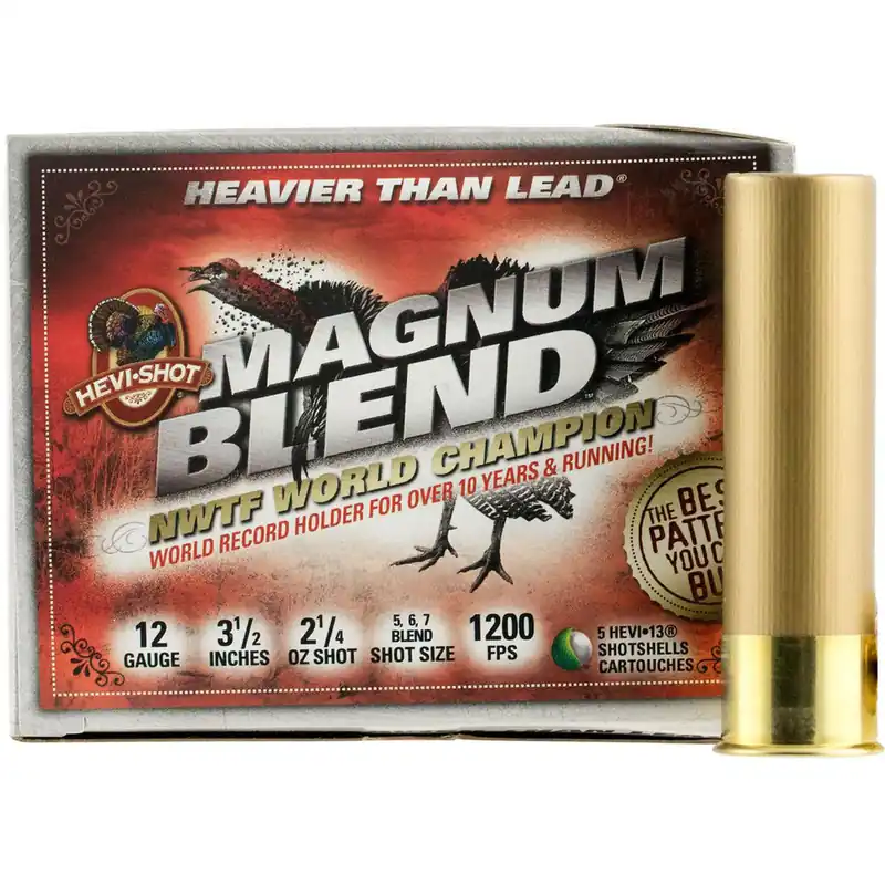 Hevishot 41205 MB Turkey 12 Gauge 3.5" 2 1/4 oz 5,6,7 Shot 5 Rounds