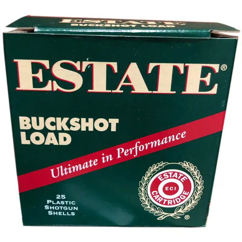Estate HV12BK25 12 Gauge 2.75" 00 Buck 9 Pellets 25 Rounds