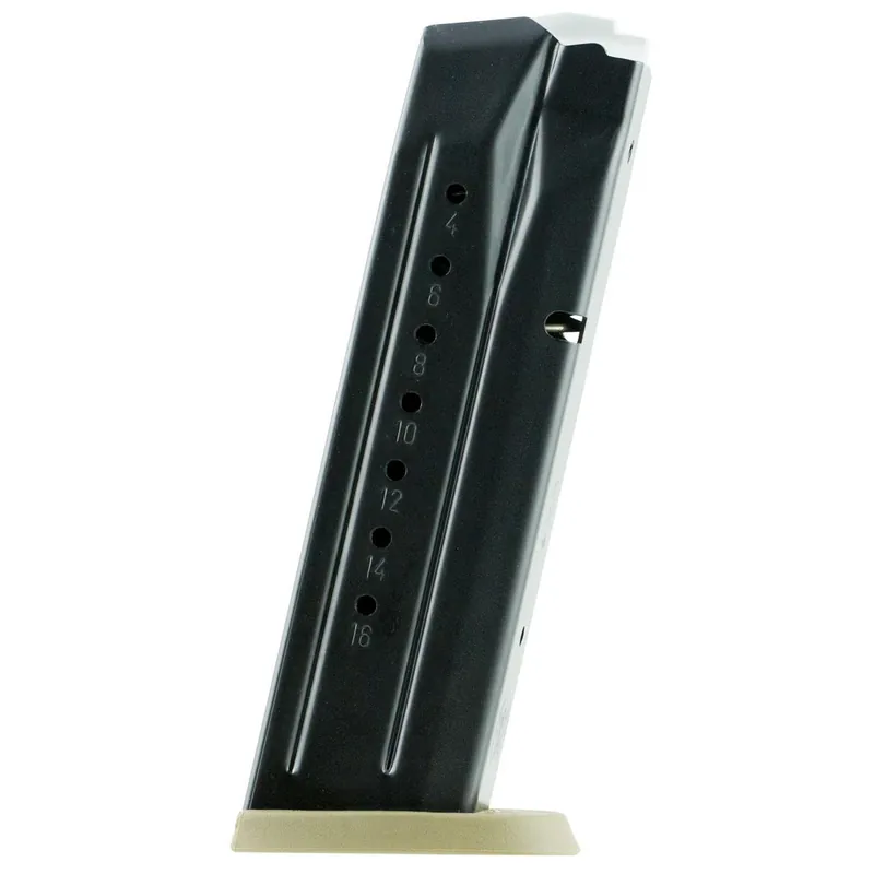 Smith & Wesson 3007345 M&P 9mm 17 Round Steel Black Body/FDE Base Finish Magazine