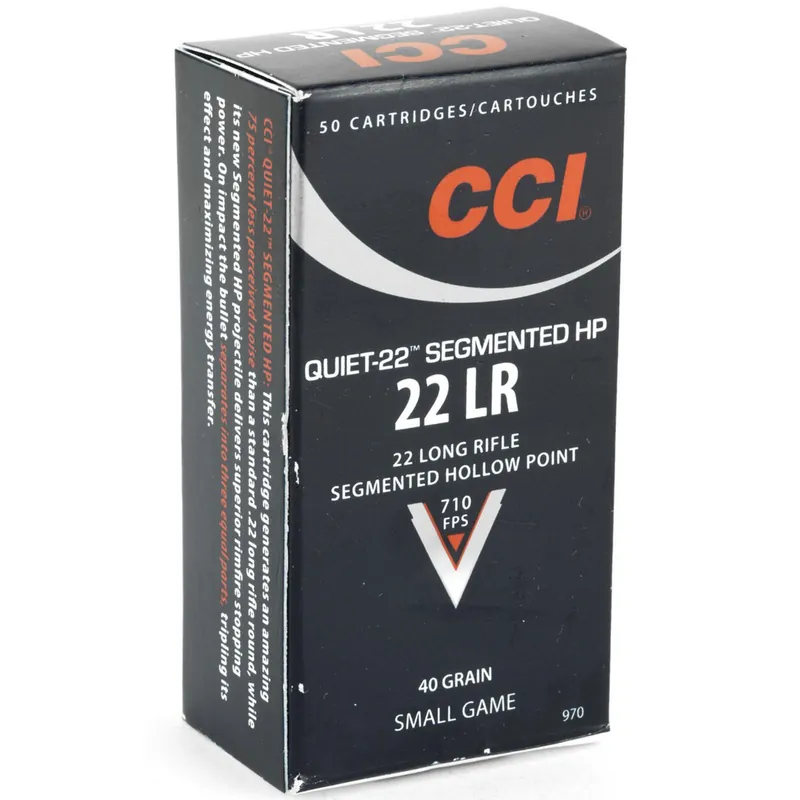 CCI 970 Small Game Quiet22 22LR 40 GR LRN 50 Rounds