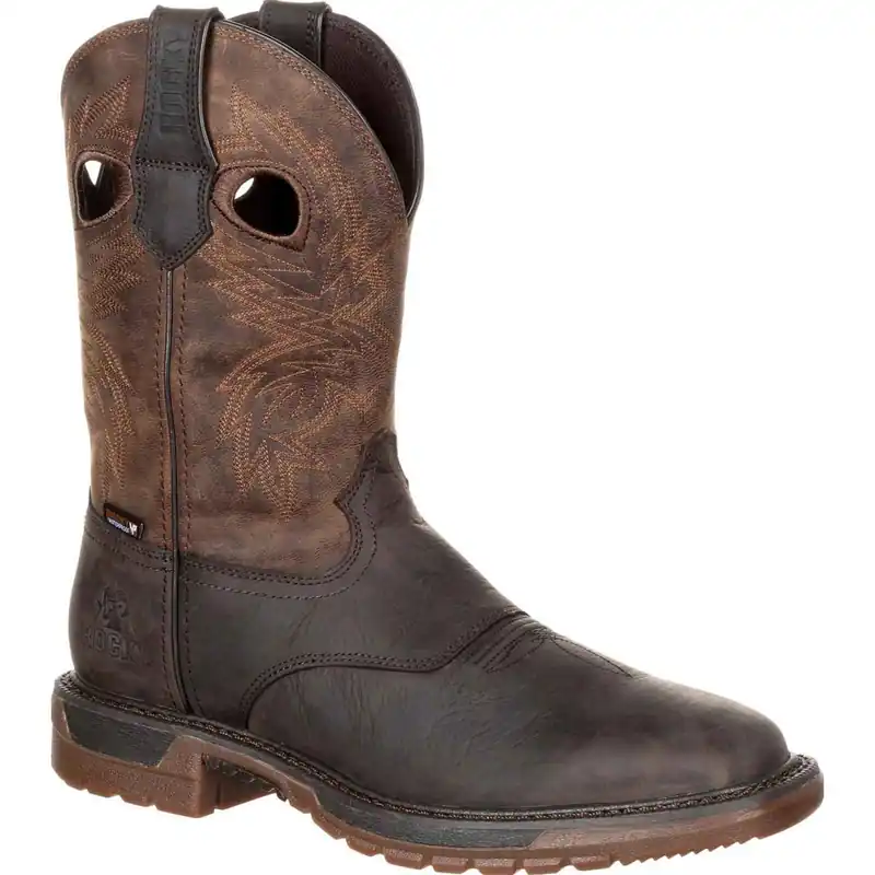 Rocky Men‘s Brown Flex Ride Waterproof Toe Western Boot RKW0234