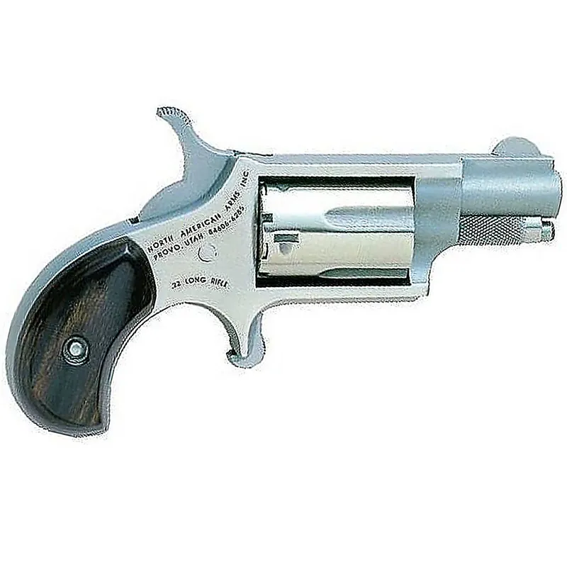 NAA 22LR Mini-Revolver 22LR 1.12" 5rd Rosewood Grip Stainless