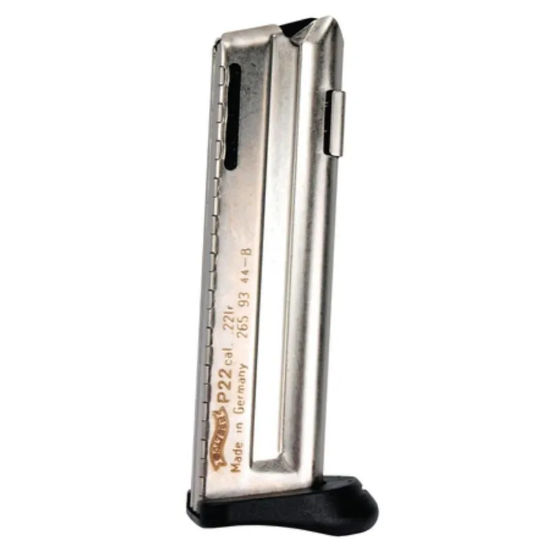 Walther P22 22LR Magazine, Blued, 10rd