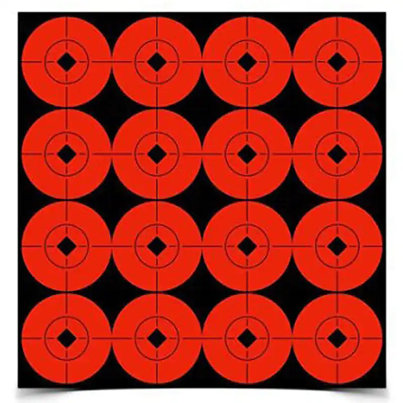 Birchwood Casey Self Adhesive 1.5in Target Spots Fluorescent Red, 33904