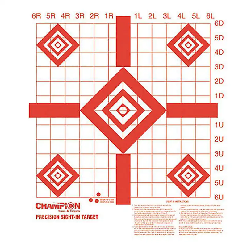 Champion Redfield Style Precision Sight In Target 16"x15.75" 10 Pack, 47388