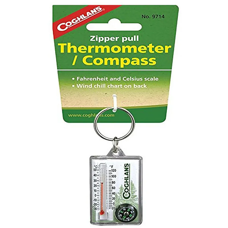 Coghlan‘s Zipper Pull Thermometer/Compass