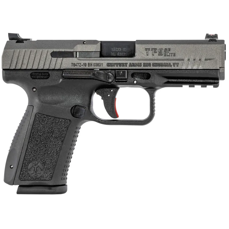 Elite Canik TP9SF 9mm 4.19" 15+1 Tungsten Gray Interchangeable Backstrap Tungsten Gray Cerakote