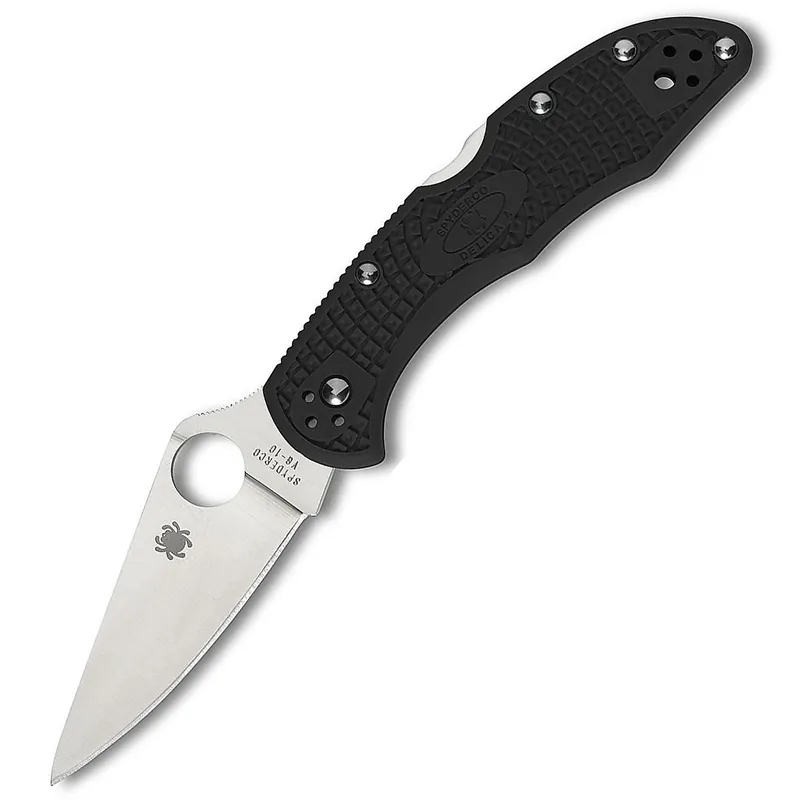 Spyderco C11FPBK Delica 4 Lightweight Folding Knife Black FRN Handle