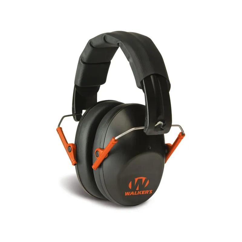 Walker‘s Pro LP Folding Ear Muffs NRR 31 dB Black with Orange, GWPFPM1BKO