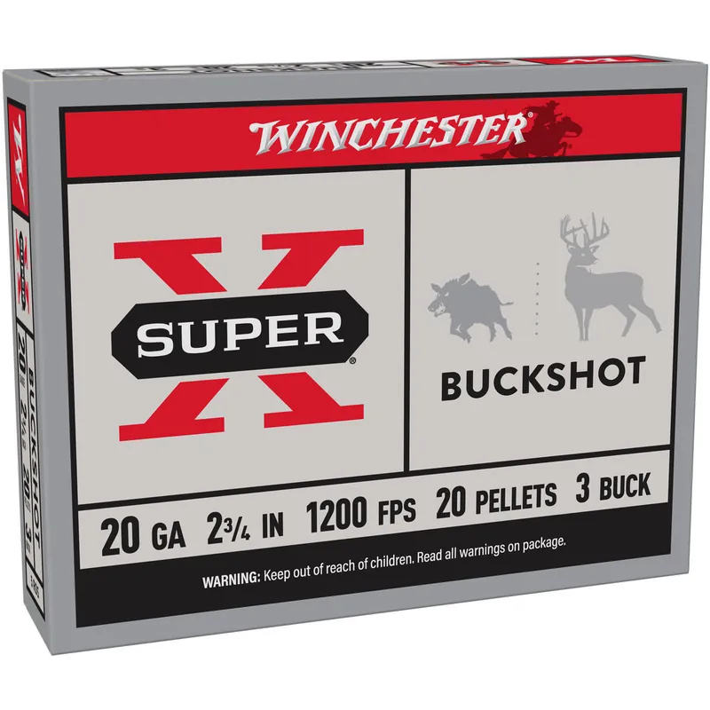 Winchester XB203 SuperX 20 Gauge 2.75" 20 Pellets 3 Shot 5 Rounds