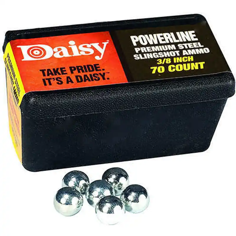Daisy 988183-446 Powerline Premium Steel Slingshot Ammo 3/8", 70ct