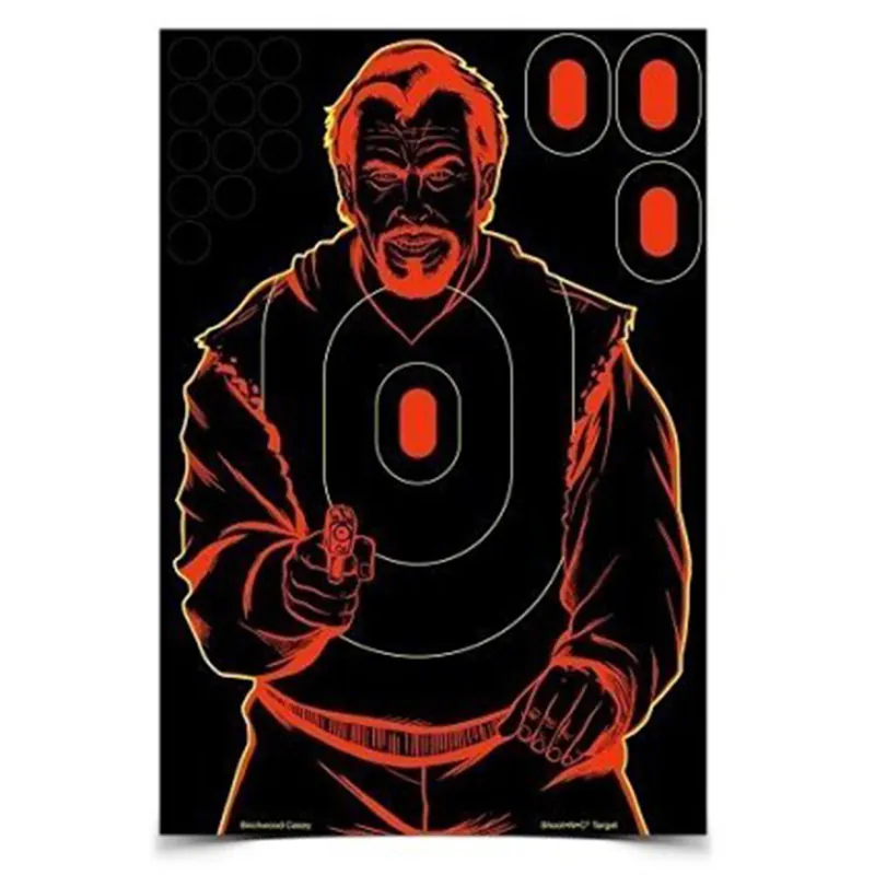 Birchwood Casey Shoot-NC Bad Guy 12" x 18" Silhouette Target, 5 Pack, 34645