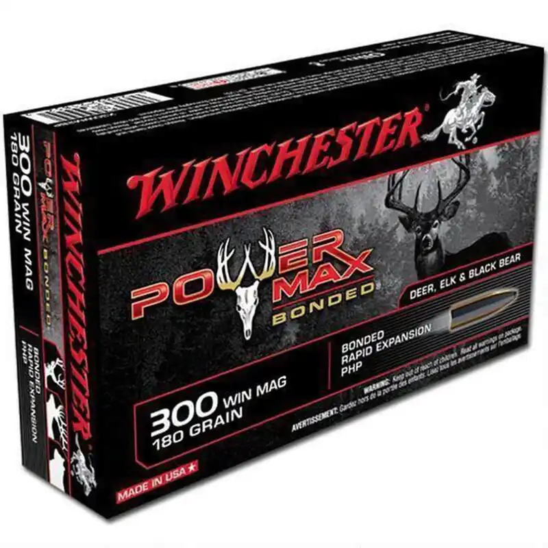 Winchester X30WM2BP Power Max Bonded 300WM 180 GR Protected Hollow Point 20 Rounds