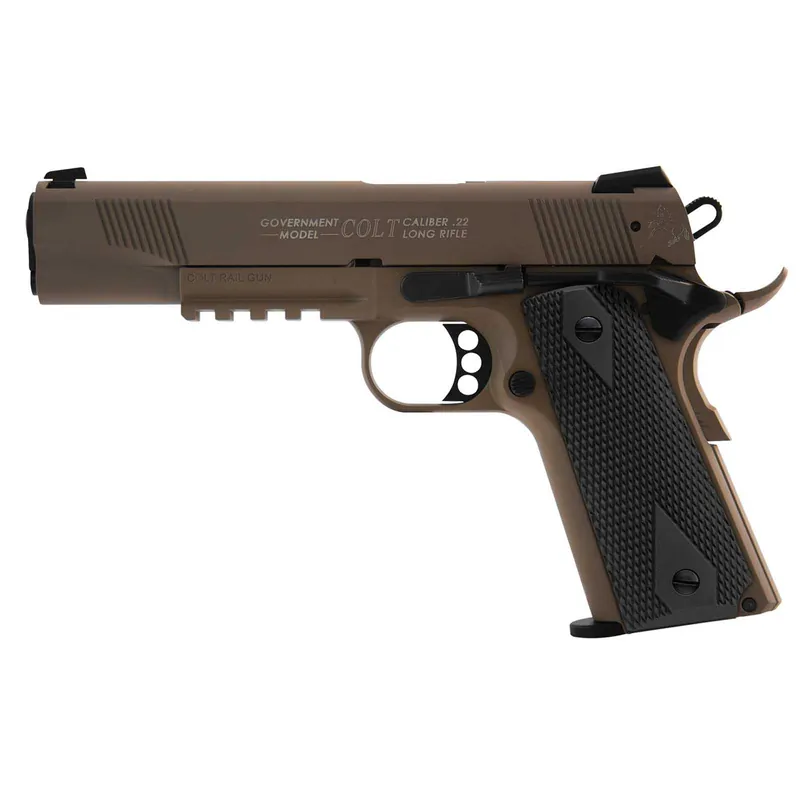 Walther Colt 1911 .22 L.R. Rail Gun Flat Dark Earth 12 Round 1 Mag