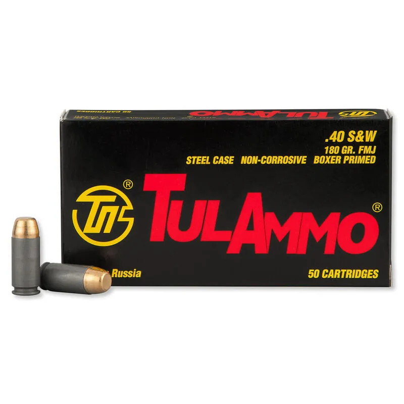TulAmmo TA401800 .40 S&W 180 GR FMJ 50 Rounds