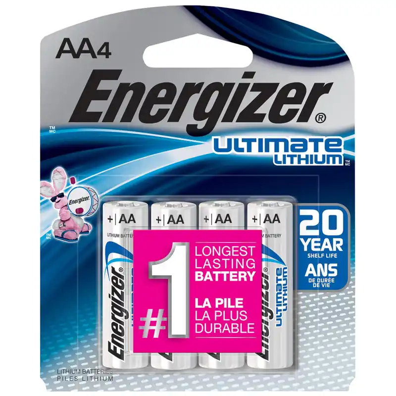 Energizer Ultimate Lithium AA Battery 4 Pack