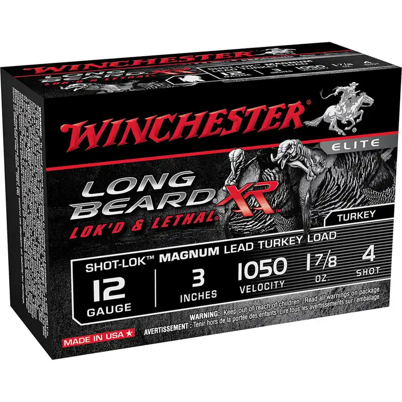 Winchester STLB123M4 Long Beard XR SL Magnum 12 Gauge 3" 1 7/8 oz 4 Shot 10 Rounds