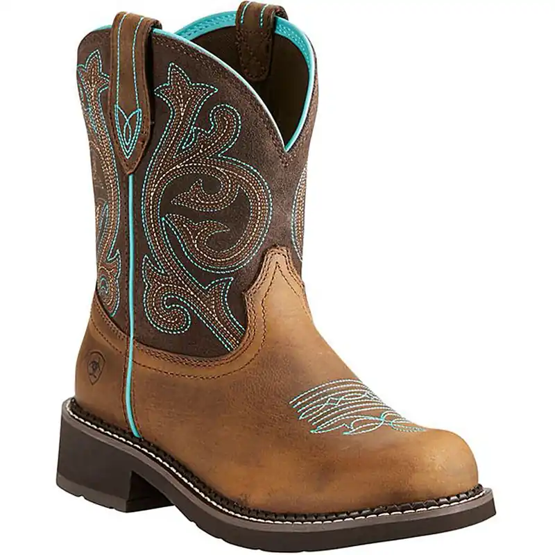Ariat Women‘s Fatbaby Collection Western Cowboy Boot Distressed Brown/Fudge