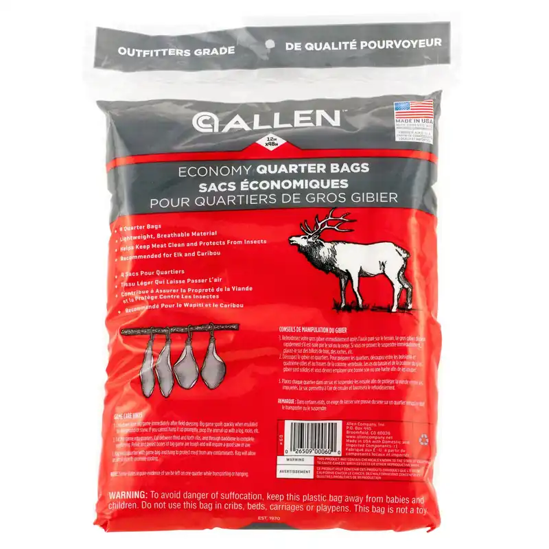 Allen 60 Quarter Bag Quarter Bags Mesh Net 48" x 12" Tan