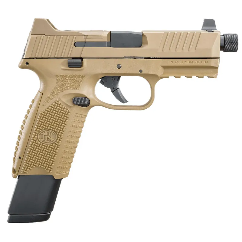 FN 509T Tactical 9mm 4.5" Barrel Flat Dark Earth Finish 3 Dot Night Sights 1- 24rd and 1- 17rd Mags