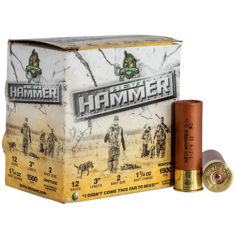 Hevishot 28002 HeviHammer 12 Gauge 3" 1 1/4 oz 2 Shot 25 Rounds