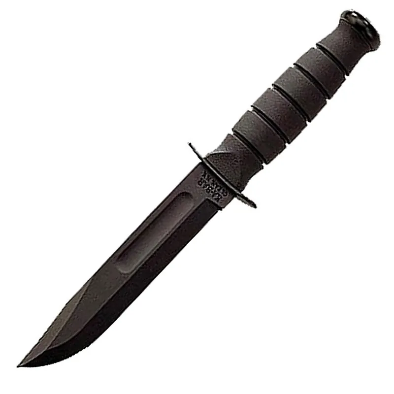 Ka-Bar 1256 Short Fixed Blade Knife Clip Point 5.25" Plain