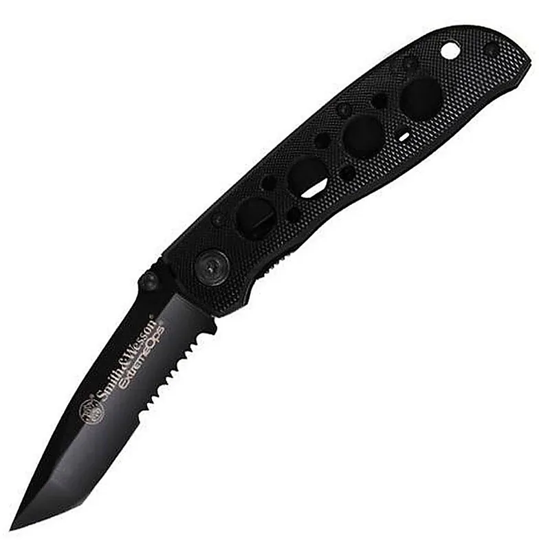 Smith & Wesson Extreme Ops Linerlock 3.25" Carbon SS Blade CK5TBS