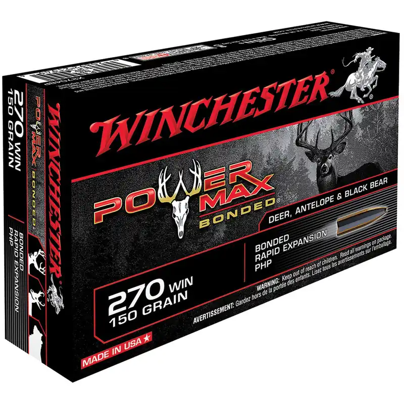 Winchester X2704BP Power Max Bonded 270 150 GR Protected Hollow Point 20 Rounds