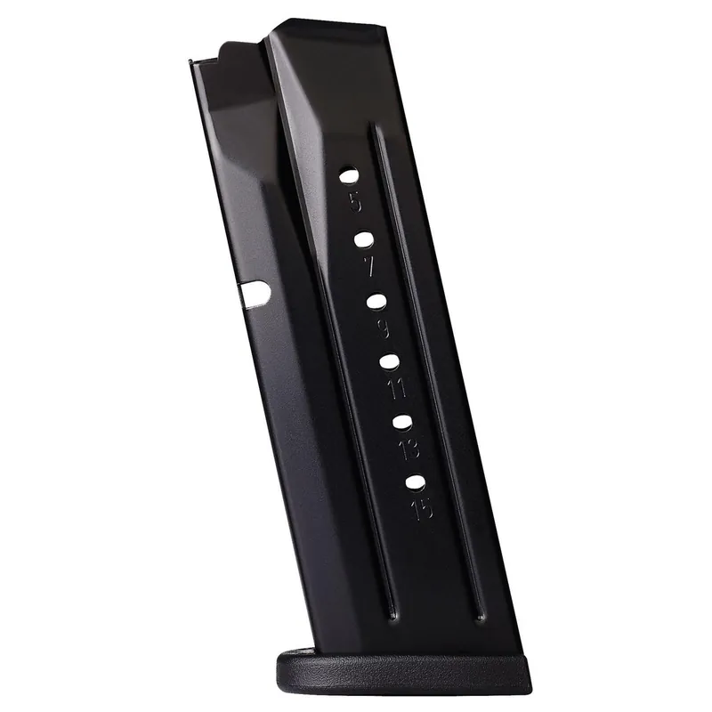 Smith & Wesson 3008590 M&P M2.0 Compact Magazine 9mm 15 Round Steel Black Finish Magazine