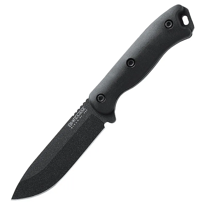 Ka-Bar BK16 Short Becker Fixed 4.38" 1095 Cro-Van Blk Drop Point Zytel Blk