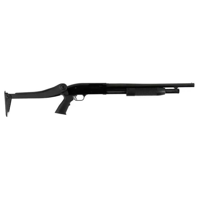 Maverick 88 Security 12 Ga 3" 18.5" Barrel Cylinder Choke Black Synthetic ATI Top-Folding Stock 6rd
