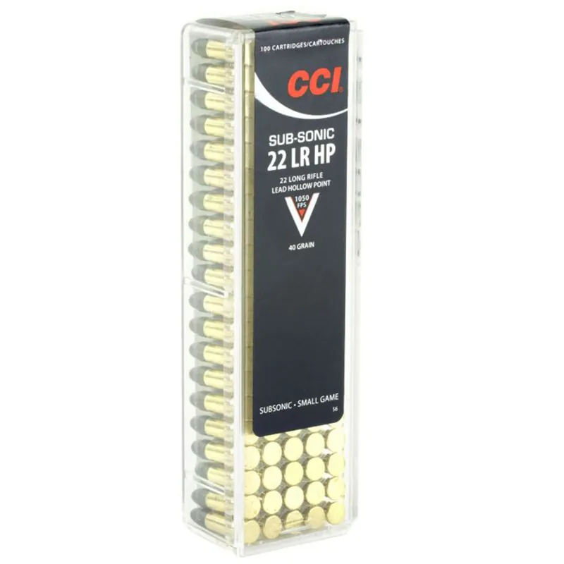 CCI 0056 Small Game Subsonic 22LR 40 GR HP 100 Rounds