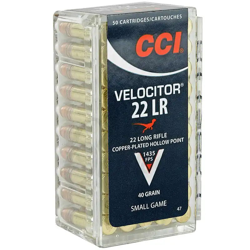 CCI 0047 Small Game Velocitor 22LR 40 GR HP 50 Rounds